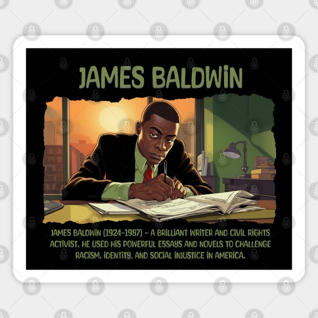 James Baldwin Magnet by UrbanLifeApparel